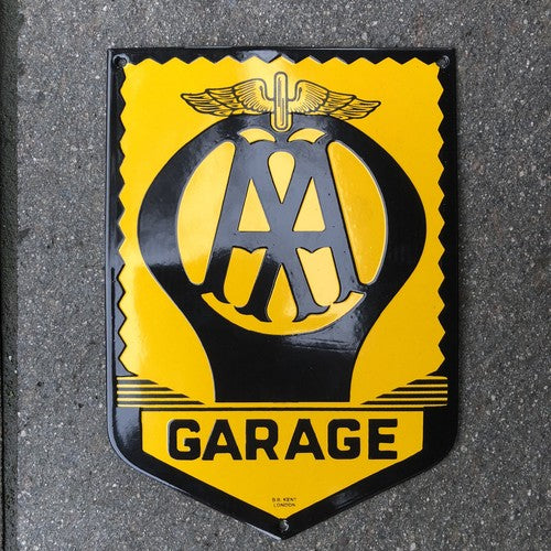 AA Garage Enamel Sign