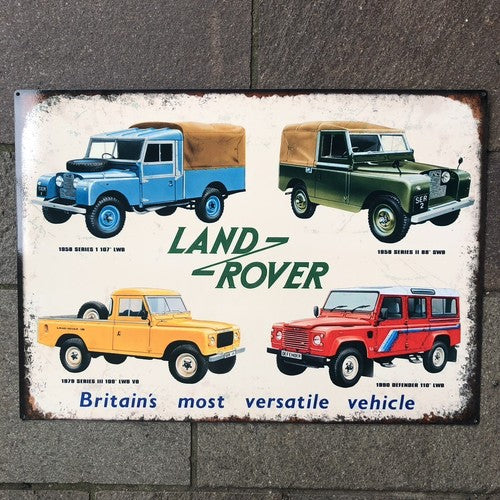 Land Rover Metal Sign 50x 70 Cm