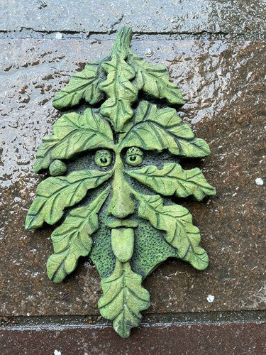 Hazelnut Green Man Garden Wall Plaque