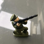 Set Of Six Cast Iron Soldiers