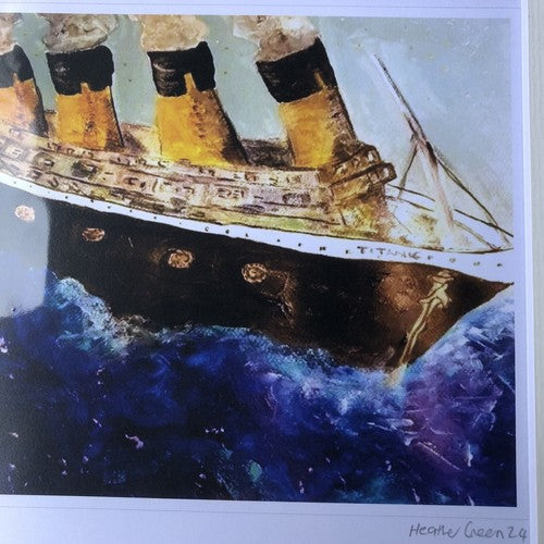Titanic A5 Mounted Acrylic Print  .. Titled Into The Unknown