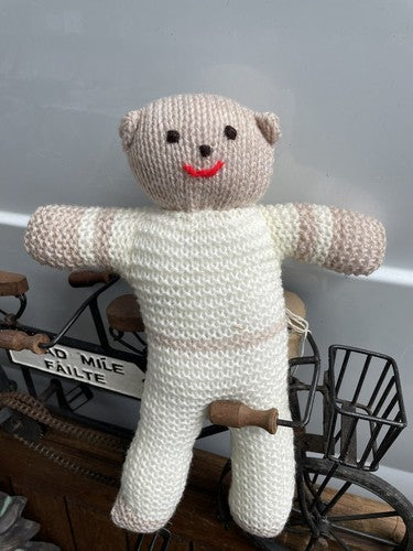 Teddy Hand Knitted 34cm Brand New