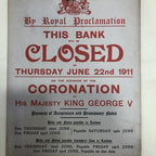 Bank Notification Antique Sign RARE!!!!