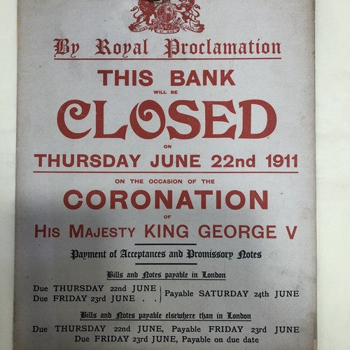 Bank Notification Antique Sign RARE!!!!