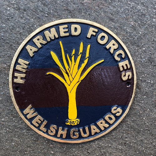 HM Armed Forces Welsh Guards Cast Iron Sign