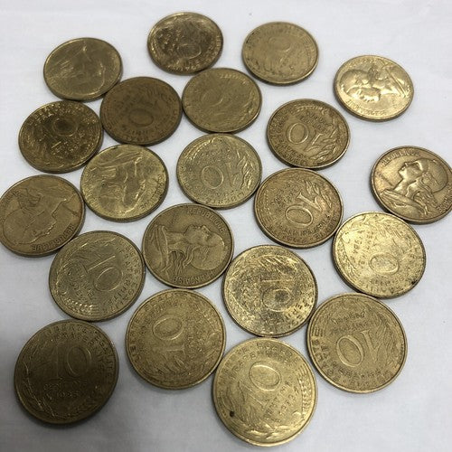 France 10 Centimes Aluminium Bronze Coins