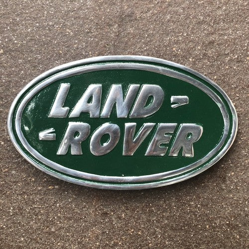 Land Rover polished Aluminium sign