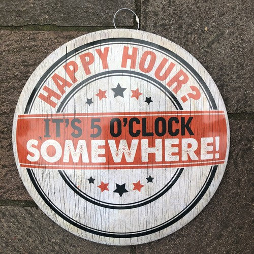 Happy Hour 40 Cms Domed Sign