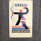 London Speed Underground Art Deco Style Enamel Sign