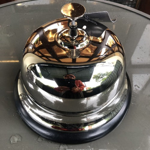 Chrome Desk Bell 21 X 21 X 14 Cms
