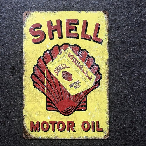 Shell Motor Oil Metal Sign