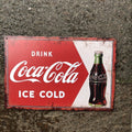 Coca -Cola Drink Ice Cold Metal Sign New Design