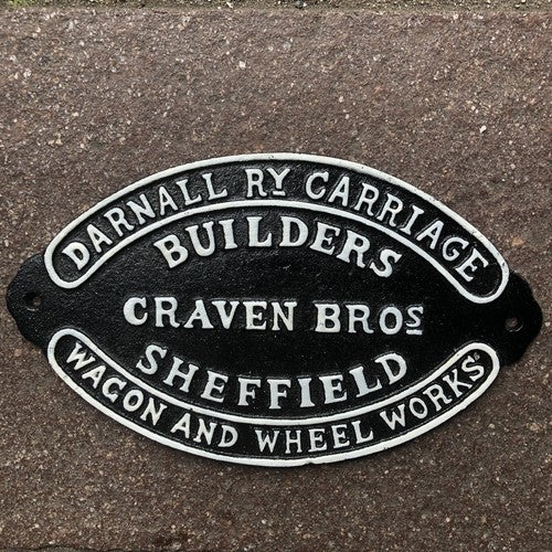 Darnallry Carriage Wagon And Wheel Works Cast Iron Sign