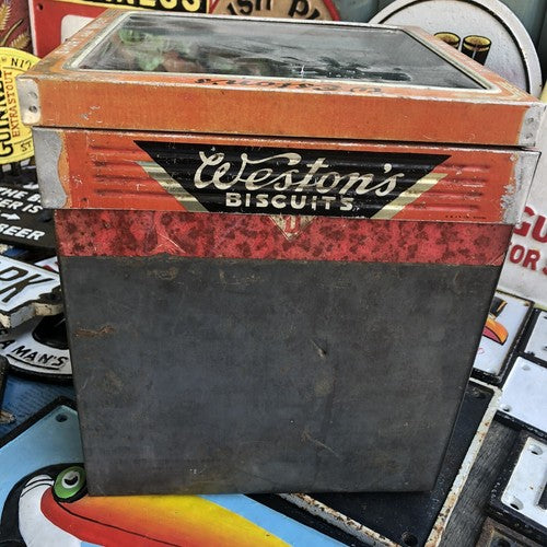 Vintage Westonâs Counter Top Hinged Glass Lid