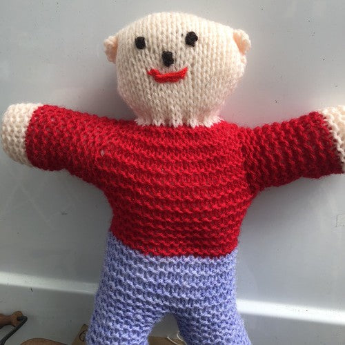 Teddy Hand Knitted 34 Cms Brand New