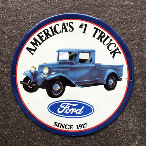 Ford Americas No 1 Truck Enamel Sign