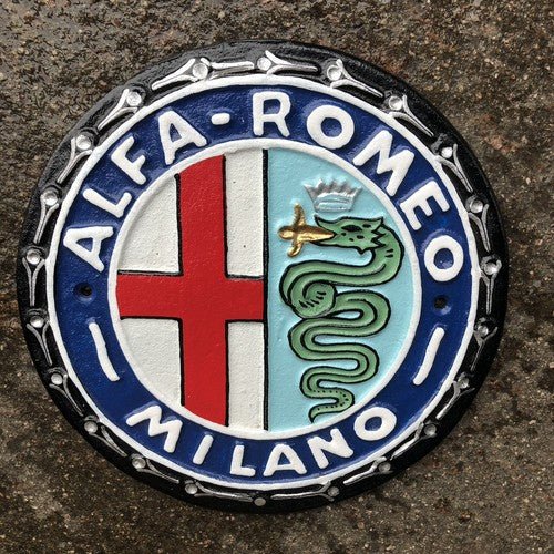 Alfa Romeo Milano Cast Iron Sign