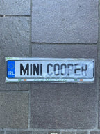 Mini Cooper Irish License Plate Sign