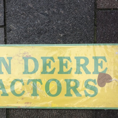 John Deere Reproduction Tractors Sign 3ft X 1 Ft Heavy Metal Good Quality