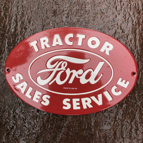 Ford Tractor Sales Service Enamel Sign