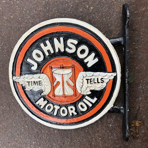 Johnson Motor Oil Cast Iron Sign