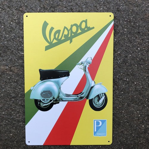 Vespa Metal Sign New Design