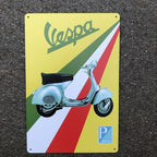 Vespa Metal Sign New Design