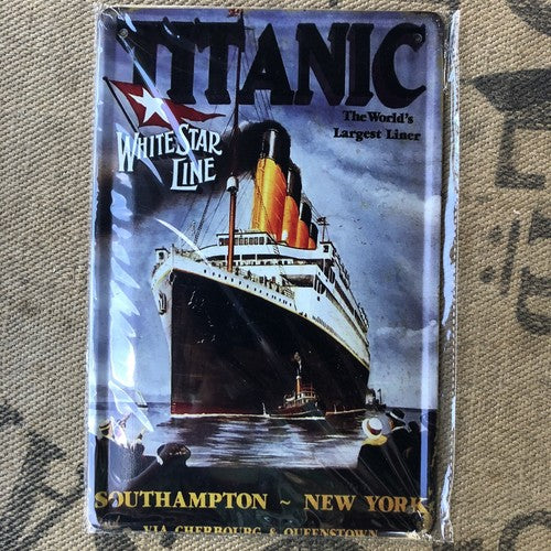 Titanic White Star Line Metal Sign