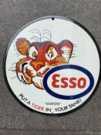 Esso Put A Tiger In Your Tank Vintage Style Enamel Sign