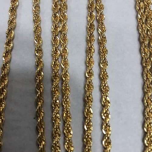 Primor Gold Plated Card Of Six 15 Inch Chains