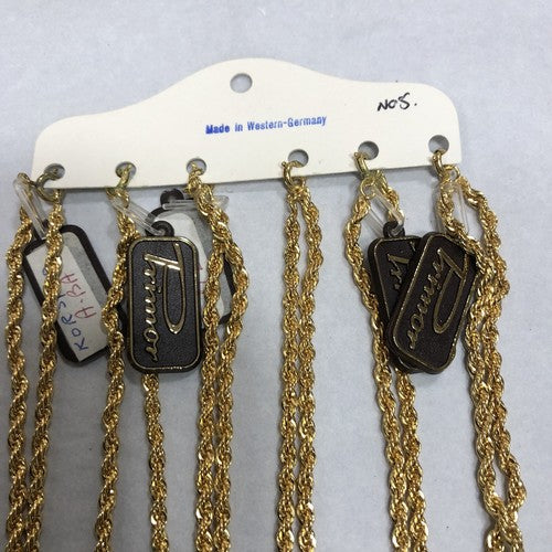 Primor Gold Plated Card Of Six 15 Inch Chains