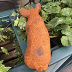 Pair Of Pigs Antiqued Style Garden Ornaments
