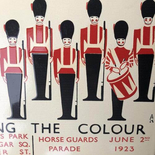Trooping The Colour Enamel Sign