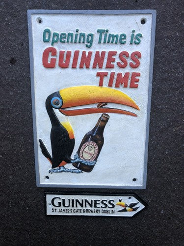Guinness Time Cast Iron Sign & Guinness Sign Offer