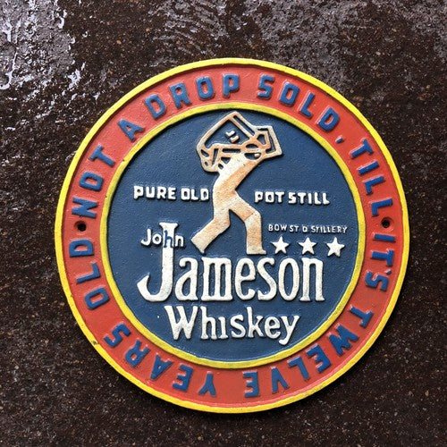John Jameson Whiskey Cast Iron Sign