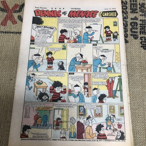 Beano Bundle Of Four 1973 Comics