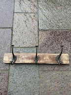 Distressed Vintage 3 Hook Wall Rack No 3