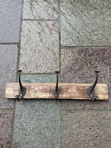 Distressed Vintage 3 Hook Wall Rack No 3