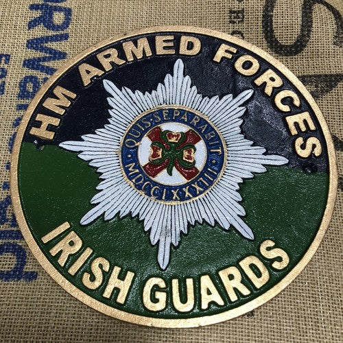 HM Armed Forces Irish Guards Cast Iron Sign