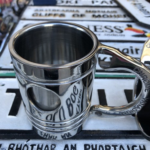 Pair Of Piston Chrome Mugs