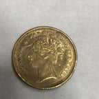 Prince Of Wales Brass Half Sovereign Play Money Counter