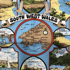 South West Wales Vintage Tea Towel