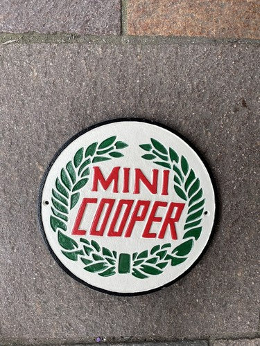 Mini Cooper Cast Iron Sign