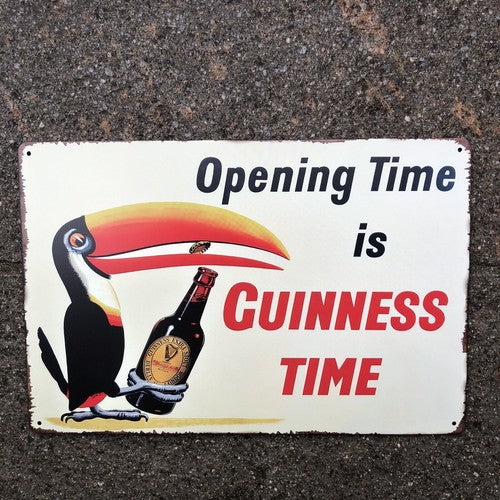 Opening Time Is Guinness Time Metal Sign New  Design
