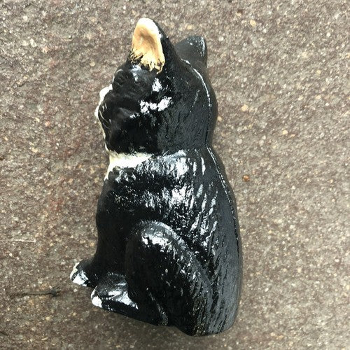 Cat Cast Iron Money Box Vintage Style