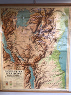 Philips Antique Wall Map If Tanganyika 1959âwall  Map