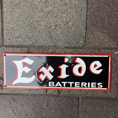 Exide Batteries Enamel Sign