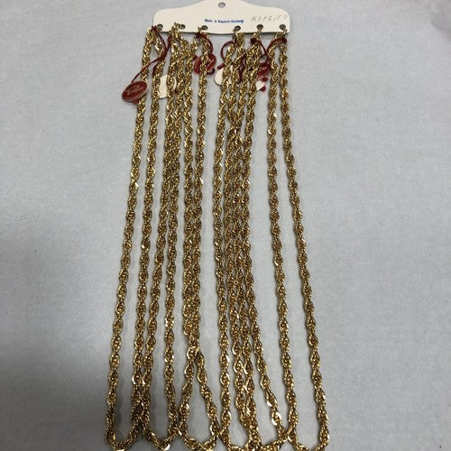 Primor Gold Plated Card Of Six 18 Inch Chains