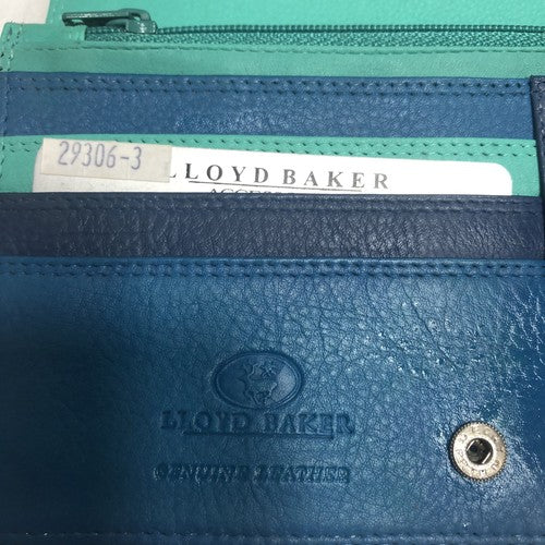 Lloyd Baker Multi Blue & Green Leather Wallet