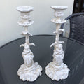 Pair Of Cast Iron Vintage Style Candleholders